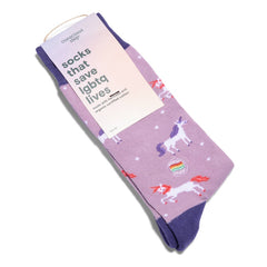Socks that Save LGBTQ Lives | Purple Unicorns
