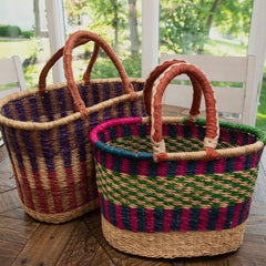 Oval Market Basket | Colorful