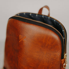 The Panha Mini Backpack | Brown Vegan Leather