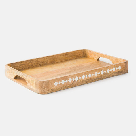 Artisan Carved Wooden Tray