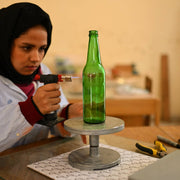 Handmade Soap Dispenser in Frosted Glass