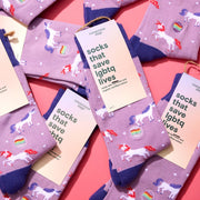 Socks that Save LGBTQ Lives | Purple Unicorns Fair Trade Organic Cotton