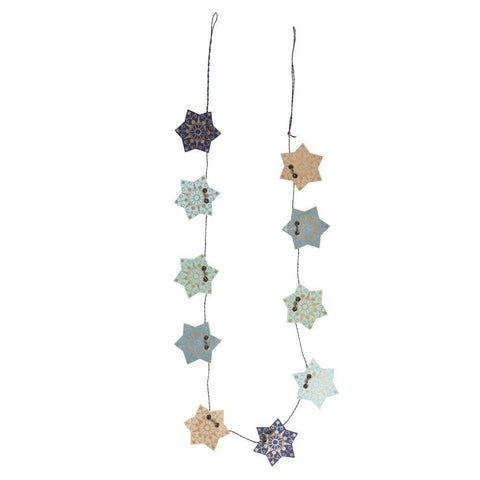 6 Point Star Garland Holiday Decor