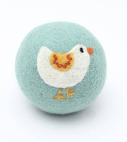 100% Wool Dryer Balls | White Bird on Blue