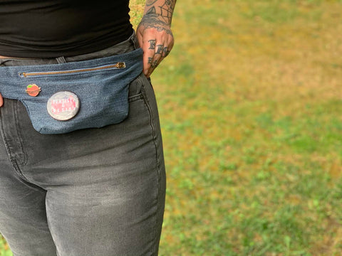Up-cycled Denim Fanny Pack