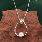 Elegant Teardrop Necklace | .925 Sterling Silver | Fine Jewelry