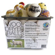 100% Wool Dryer Balls | White Bird on Blue