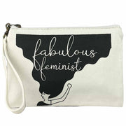 Fabulous Feminist Wristlet Pouch in Black