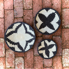 Handwoven African Basket Wall Decor Sets