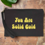 Solid Gold Wristlet Pouch