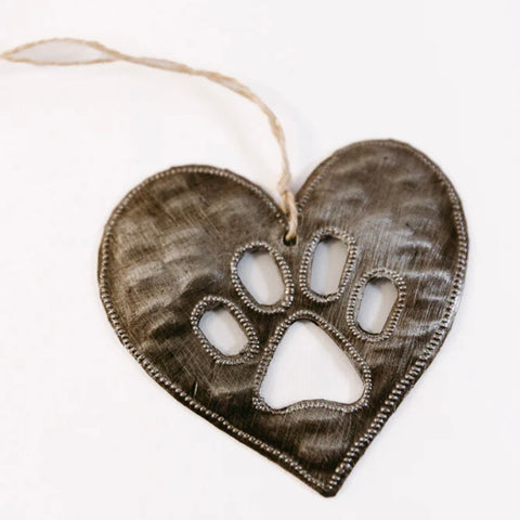 Paw Print Heart Decor