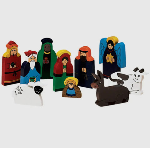 Wooden Blocks Nativity Set