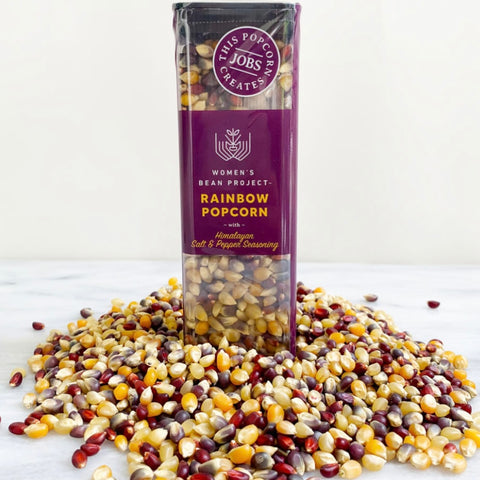 Rainbow Popcorn with Himalayan Salt and Black Pepper