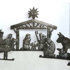 6 Piece Standing Nativity Set | Haitian Metal Artwork