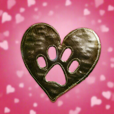 Paw Print Heart Decor