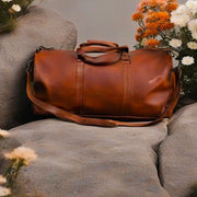 Genuine Leather Weekender Carry On Bag