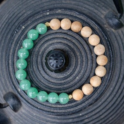 Gemstone Diffuser Bracelet with Sandstone Beads