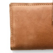 Genuine Leather Long Wallet, Trifold