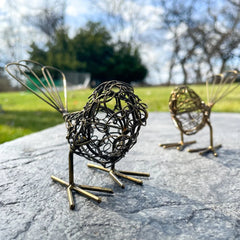 Mini Antique Wire Birds | Set of 2