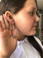 Cerulean Crystal Beaded Holiday Earrings