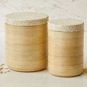 Natural Bamboo Canister Set of 2