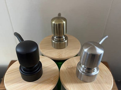 Handmade Soap Dispenser in Frosted Glass