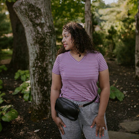 The Sling/Belt Pouch Bag | Black Vegan Leather