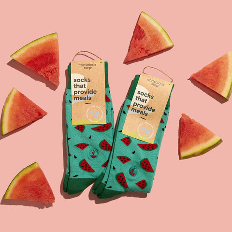 Socks that Provide Meals | Watermelon