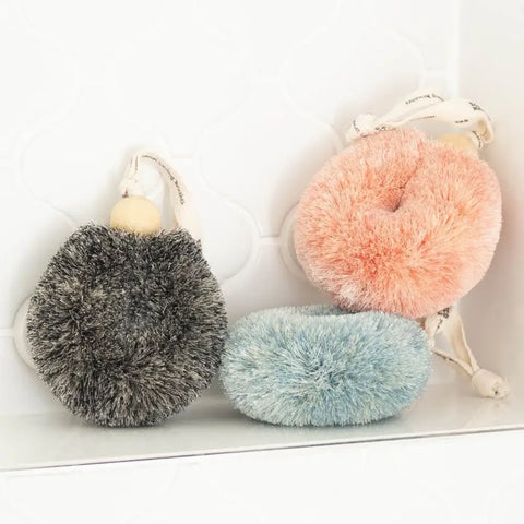 NEW! Spa Shower Puff Body Brush in Blue