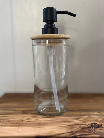 Handmade Soap Dispenser in Lines Pattern
