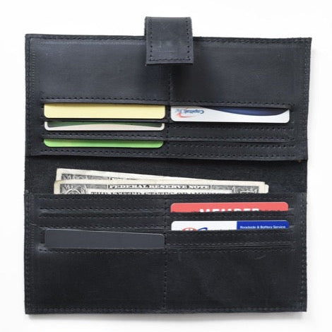 Genuine Leather Long Wallet