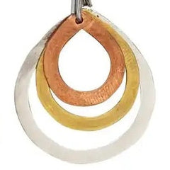 Teardrop Mixed Metal Earrings