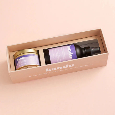 Lavender Cypress Spray and Candle Gift Set