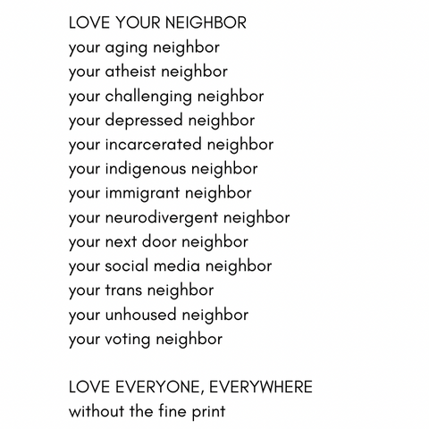 PRE-ORDER Flowy Tee | Love Your Neighbor