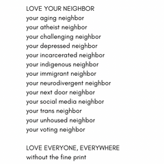 PRE-ORDER Flowy Tee | Love Your Neighbor