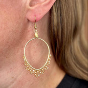 Silver or Gold Crystal Beaded Holiday Earrings