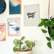 Plant Lady Canvas Banner Decor