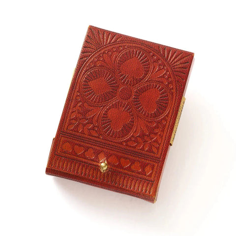 Embossed Leather Playing Cards Gift Set