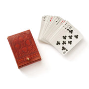 Embossed Leather Playing Cards Gift Set