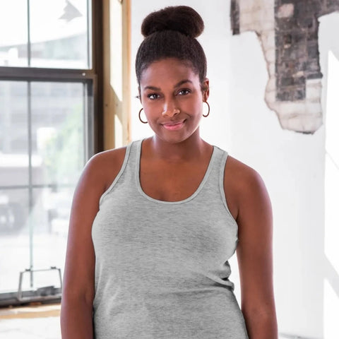 PRE-ORDER Ladies Premium Cotton Rib Racerback Tank