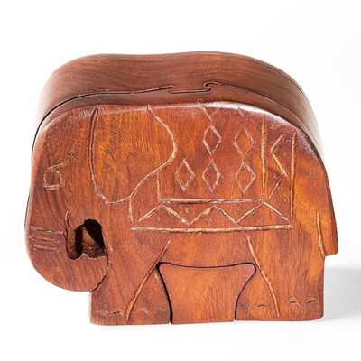 Wooden Elephant Puzzle Box - do good shop