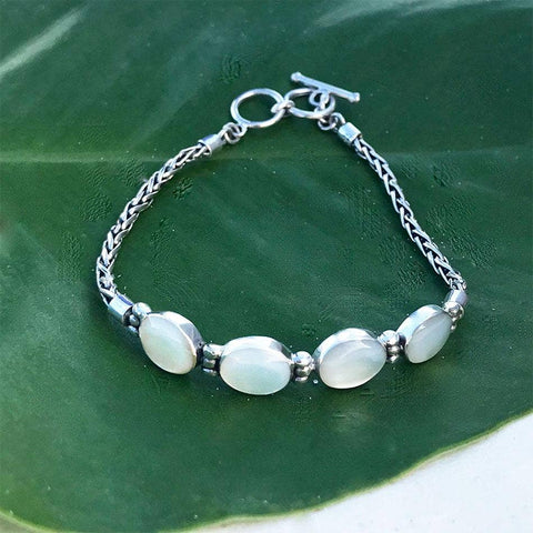 Mother of Pearl Bracelet | .925 Sterling Silver Fine Jewelry
