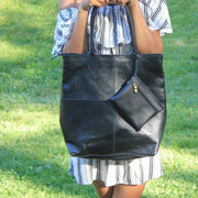 Genuine Leather Handbag with lipstick pouch - do good shop