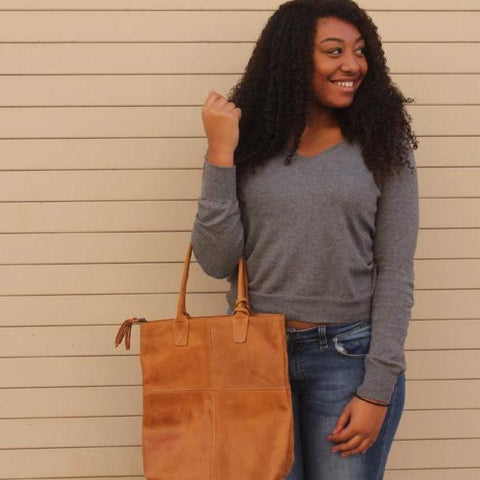 Genuine Leather Handbag with lipstick pouch - do good shop