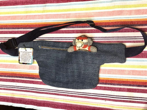 Up-cycled Denim Fanny Pack - do good shop ethical gifts