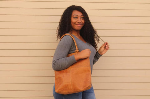 Genuine Leather Handbag with lipstick pouch - do good shop