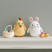 Bunny, Chick and Egg Basket Trio - do good shop ethical gifts