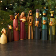 Folk Art Wooden Nativity - do good shop ethical gifts