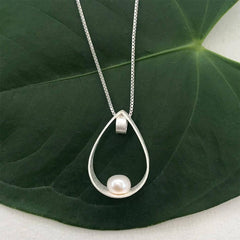 Elegant Teardrop Necklace | .925 Sterling Silver | Fine Jewelry