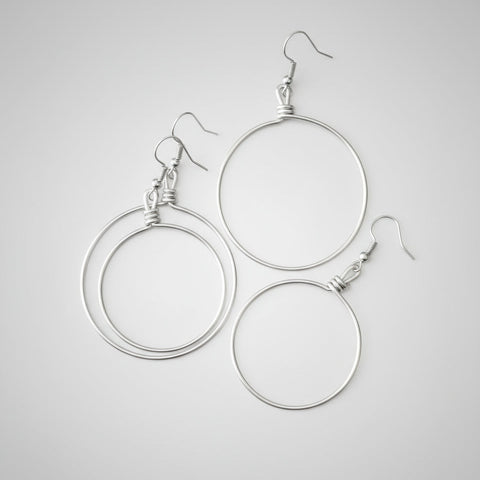 Classic Silver Hoop Earrings